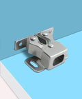 15Pcs Stainless Steel Cabinet Door Catch Roller Sets for Secure Hold Easy to Install Cupboard Latch with Silver Finish viewed from side
