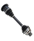 Top Shelf Heavy Duty Axle Shaft Compatible With Audi Q5 2013 To 2017 Plug And Play CV Drive Assembly side view with rubber boots.