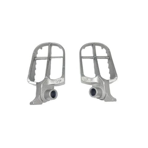 Stainless Steel Motorcycle Footpegs And Foot Rest Bracket Set With Spring Pin Durable Pedal Rest Kit For Off Road And Street Bikes Compatible With Yamaha YZF 250 450 Models silver pair