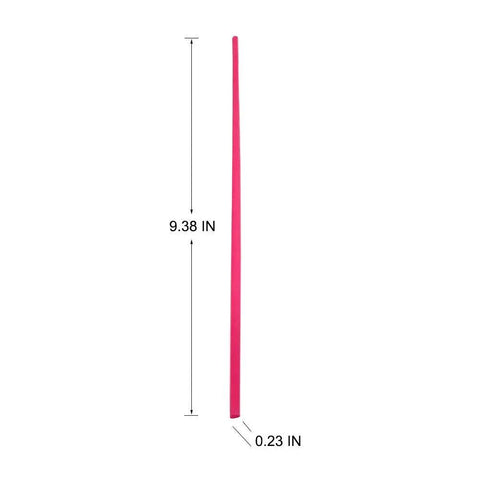 Single pink spoke cover with dimensions, part of 72Pcs Spoke Skin Covers Set Universal Protective Wheel Coil Wraps for Motorcycle Off Road SUV Bicycle