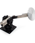 No Sweat 12V Mini Telescopic Linear Actuator With 39Mm Stroke And Adjustable Speed Drive fitted on a black aluminum plate for DIY mods.