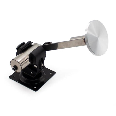 No Sweat 12V Mini Telescopic Linear Actuator With 39Mm Stroke And Adjustable Speed Drive fitted on a black aluminum plate for DIY mods.