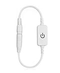 Compact Dimmable Touch Switch for Single Color LED Cabinet Lights With Antislip Coating, smooth brightness control