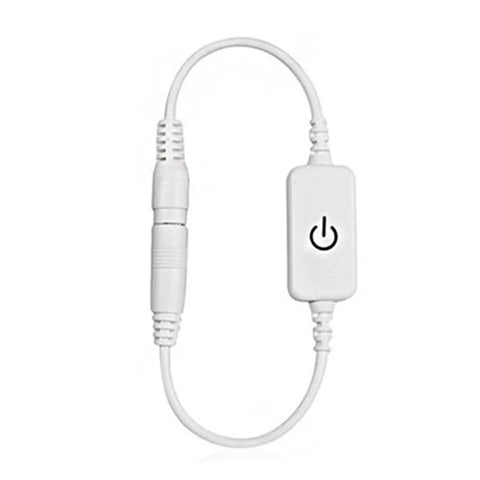 Compact Dimmable Touch Switch for Single Color LED Cabinet Lights With Antislip Coating, smooth brightness control