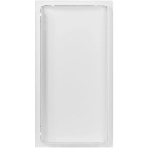 White Metal Wall Access Panel For Drywall Plumbing And Electrical Service Hatch, 9.65 x 19.49 inch, hinged design.