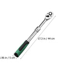 Heavy Duty Badass Shop Rated Steel Expanding Ratchet Wrench Featuring Lightning Fast 72-Tooth Swivel Action Quick Release Ergonomic Handle for standard sockets, showing measurements.