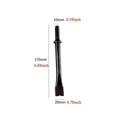Five Piece Pneumatic Air Hammer Chisel Bit Set With 6.88 Inch Bits, 10mm Round Shank, Heavy Duty Steel, Single Chisel Bit View