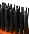 Transfer Punch Set With Premium Heat Treated Alloy Steel Punches 28 Piece Hole Punch Kit in black, close-up view of tools