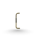 Solid Brass Cabinet Handle With Coiled Wire Grip, Vintage Industrial Style, Antique Brass Finish, 40 Cm Tall