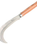 Carbon Steel Hook Weeding Sickle Handheld Garden Tool For Weed Busting Pruning Edging Debris Cleanup Curved Machete Style with wooden handle
