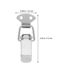 10pcs Premium Stainless Steel Toggle Latch Silver Hasp Locks For Heavy Duty Furniture Boat Hatch And Secure Storage Trunks Plus Cabinet Door Clamps, front view showing dimensions.