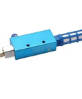 Industrial Pneumatic Vacuum Generator For Heavy Duty Material Handling With Rock Solid Negative Pressure And Boss Level Suction Flow No Sweat Automation Workhorse Accessory, compact blue unit with fittings.
