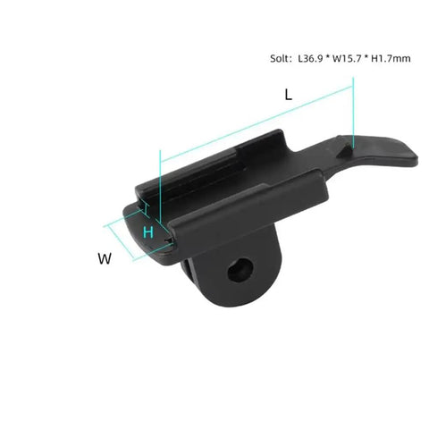 2 Pack Bike Light Mount Adapter Rail Slide On Type Bracket dimensions L36.9 x W15.7 x H1.7mm