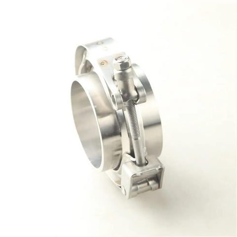 2 Inch Stainless Steel Quick Release Exhaust V Band Clamp Kit With Mild Steel Flanges for Universal Turbo Piping side view