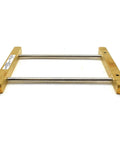 Front view of Jointer Knife Setting Jig Pro Grade With Solid Brass Bars And Polished Steel Rods Strong Magnets Hold Blades In Place