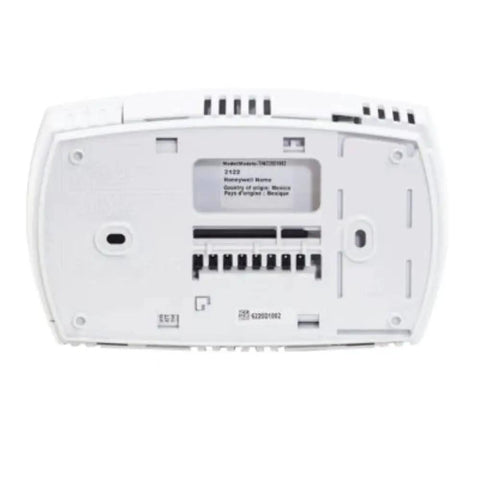 Back view of FocusPro 6000 5-1-1 Or 5-2 Day Programmable Heat Pump Thermostat with 2 Heat 2 Cool, mounting plate visible.