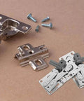 Soft Close 45 Degree Cabinet Door Hinges With Spring Loaded Tip-Out Pivot For Furniture 1 Pair No Slam Quiet Slow Close Kitchen Cabinet Hardware Hemobllo, silver iron with screws.