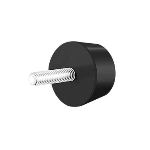 Heavy Duty Rubber Shock Isolator Stud Bushing Set Two Pcs Conical Mounts For Fitness Equipment Vibration Dampening M8 M10 Compatible Hardware With Durable Metal Core, black rubber mount with threaded stud