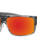 Tough As Nails Safety Sunglasses For Men With 2 Tone Smoke Crystal Frame And Red Mirror Polycarbonate Lenses Foam Lined Non Slip Fit ANSI Z87 Plus
