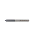 Zorqon 1/8 in solid carbide end mill, AlTiN coated, 4-flute, 90° chamfer