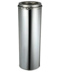 Top Shelf 8 By 36 Inch Class A Double Wall Insulated Chimney Pipe crafted from premium 304 stainless steel, shiny surface.