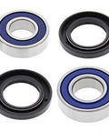 Front wheel seal kit with 4 bearings for Polaris Sportsman 90 2001-2003, includes 4 seals; sealed ball bearing hub repair set for ATV axle