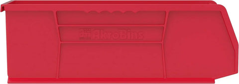Space Saving Stackable Storage Bins For Garage Pantry And Craft Organization Durable Plastic Bins Red 15 Inch By 5 Inch By 5 Inch 12 Pack