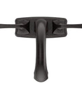 Overhead view of Tuscan Bronze Centerset Bathroom Sink Faucet With Two Handles For 3 Hole Sinks 4 Inch Center Set Spout