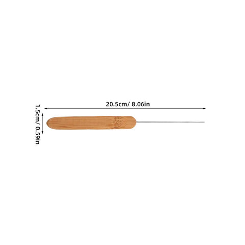 Two Pack Live Bait Threading Needle For Sea Fishing With Wooden Grip And Stainless Steel Handle Ergonomic Worm Baiting Needle Fast Baiting Capability Versatile Bait Handling Tool For Worms Lugworms And Saltwater, 20.5cm