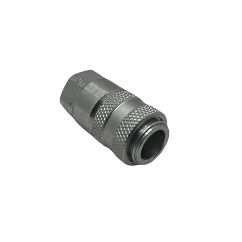 Beefy Heavy Duty Steel Test Port Quick Coupler 1/8-27 NPTF Thread, 1.8 Inch Length, Silver Finish