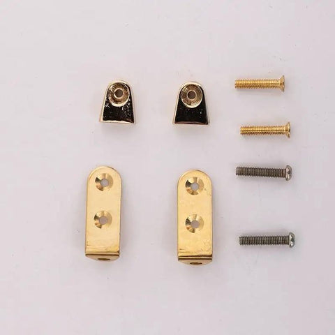 Top Tier Piano Desk Hinges Double Action Self Closing Secondary Cabinet Hardware Set Of Two Heavy Metal Build, gold finish with screws