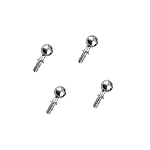 Pivot Ball M6x14x37mm for Arrma 1/7 1/8 RC Cars Felony Infraction Mojave Typhon Talion 6s Upgrade, Heavy Duty Metal Joint, Durable Front And Rear Suspension Linkage, 4 Pack With One Year Warranty. four silver metal pivot balls