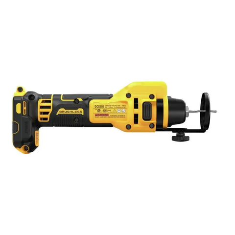 20V Max XR Brushless Drywall Cutout Tool Tool Only No Wrench Bit Changes LED Light 26,000 RPM for Fast Smooth Cuts Ideal For Pro DIYers And Renovations Built For Long-Lasting Tough Jobs DCE555B on white background