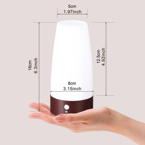 Retro LED Night Light With PIR Motion Sensor, Battery Powered Round Lamp For Indoor And Outdoor Use, Auto Motion Activated Light, On And Off Modes, Portable Hallway And Kids Room Glow Up