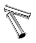 Sanitary tri-clamp spool tubes, stainless steel, 8 inches long with 2-inch flange ends (two pieces)