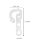 White Plastic Refrigerator Door Stopper Hook Replacement Catch To Keep Fridge Secure And Fresh Prevent Swinging Universal Fit For Most Freezer Frige Latch Brackets You Need For Kitchen Essentials Today, dimensions shown.
