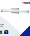 24 Inch LED Vanity Light With 3000K Warm White, Fresh Contemporary Cylinder Bathroom Wall Fixture For Over The Mirror