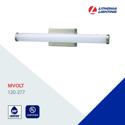 24 Inch LED Vanity Light With 3000K Warm White, Fresh Contemporary Cylinder Bathroom Wall Fixture For Over The Mirror