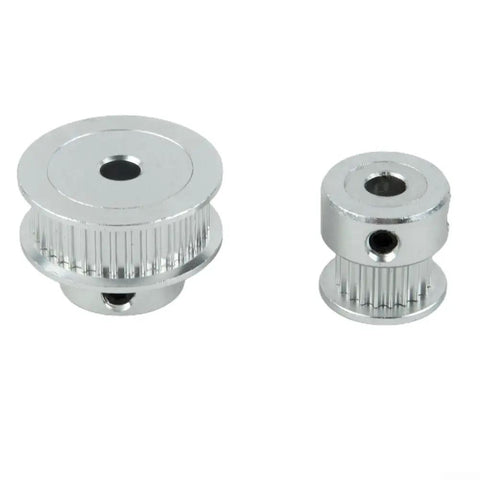 Premium Timing Pulley Kit With 20T And 36T Aluminum Synchronous Wheels 5mm Bore, Includes 200Mm Belt For Smooth 3D Printer And CNC Motion Control Setup, two aluminum pulleys