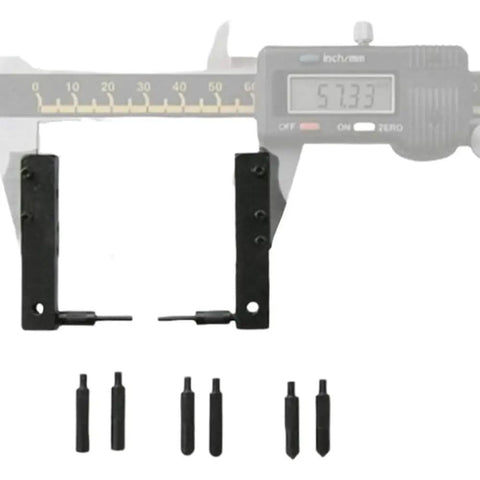 ALFYRCFT Digital Caliper Accessories Kit for Internal and External Groove with clamps and heads for precise measurements.