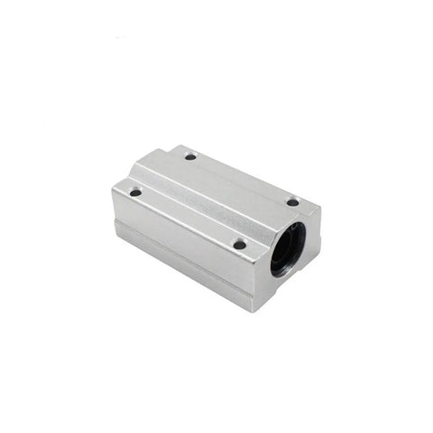 SC40LUU long-type linear bearing block for 40mm shaft, aluminum alloy with mounting holes (end view)