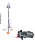 Backpack Fertilizer Spreader and Granular Fertilizer Applicator Tool for Gardens and Farms with ergonomic iron handle, 85 cm tall