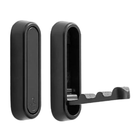Foldable Wall Mounted Coat Hook Built With Heavy Duty Steel No Sweat Install Slick Hideaway Profile holds jackets, black design.