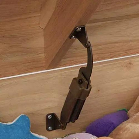 Self Balancing Lid Support Hinges Set For Left And Right In Dark Bronze Finish With Screws Heavy Duty Spring Hinge Installed on Box