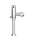 Premium Hands Free Touchless Toilet Flush Valve Featuring Self Cleaning Piston And Smart Sensor Setup For Zero Clog Hassle and Heavy Duty Brass Construction. Chrome finish automatic flush valve.