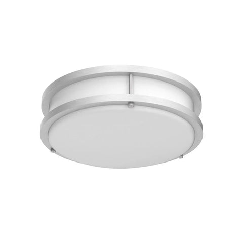 10 Inch Double Ring Dimmable LED Flush Mount Ceiling Light Easy Install 16W 1120 Lumens 2700K Warm White Brushed Nickel Finish