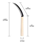 6.5 Inch Blade Harvest Knife Sickle For Berry Lavender Veggies Weeding Lawn Landscape Wood Handle Lightweight Rugged Garden Tool