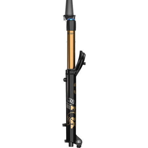 38 Float 29 Inch Factory Grip X2 Enduro Fork with Kashima Coated Stanchions, Kabolt Axle, 170mm Travel, Shiny Black, Side View