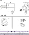 Technical diagram of 38mm Diameter Incremental Optical Rotary Encoder With 6mm Solid Shaft, 1024 PPR Resolution, ABZ Line Driver Output, 5V DC Supply, Compact Shaft Encoder For Precise Motion Control And Robotics Projects.