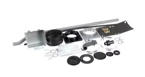 Top Shelf Loose Parts Bag And Full Repair Kit For Pro Hvac Rooftop Systems 59Tp5a100e211116 And 59Sp5a060e171214 assorted metal pieces and rubber seals for HVAC repairs.